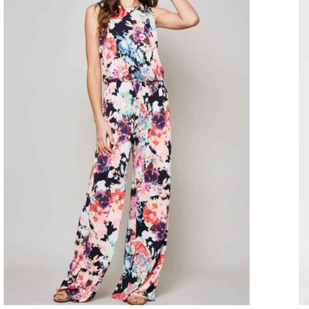 🎉HP🎉Floral Tank Top Jumpsuit